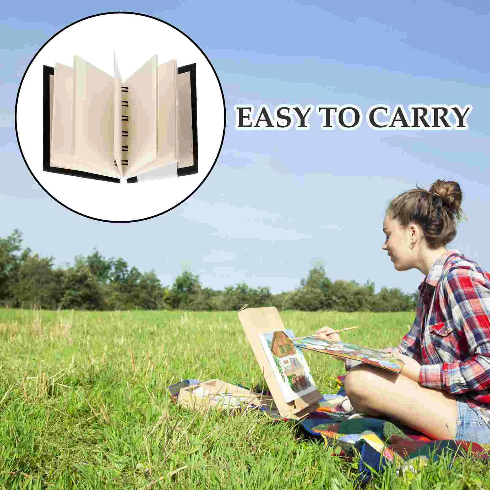 Drawing Book Watercolor Paper Painting Pad Coil Sketchbook Marker Hand Painted Panel 6