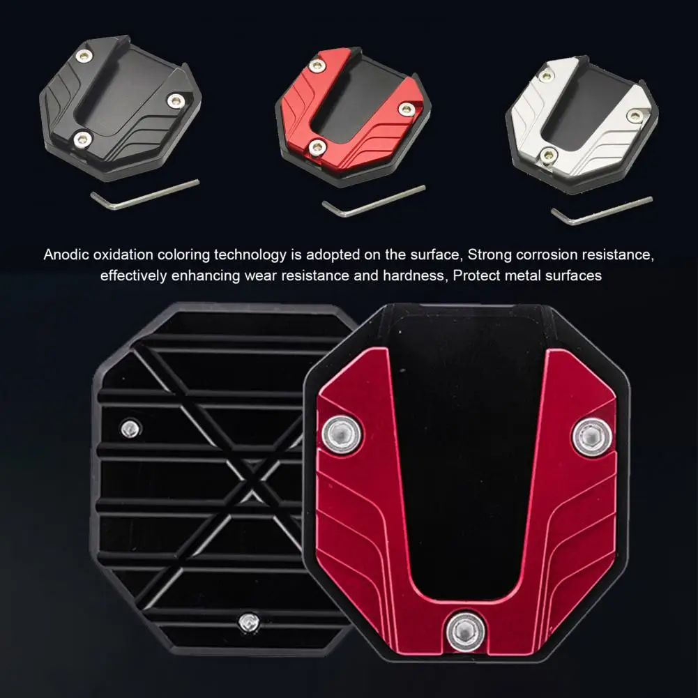 1 Set Excellent Replaceable Rust-proof Kickstand Plate Side Stand Support Pad Kickstand Pad Kickstand Extension Pad semspeed cnc motorcycle cbr250r logo sidestand kickstand pads side stand plate pad for honda cbr250r 2011 2012 2013 2014 2015