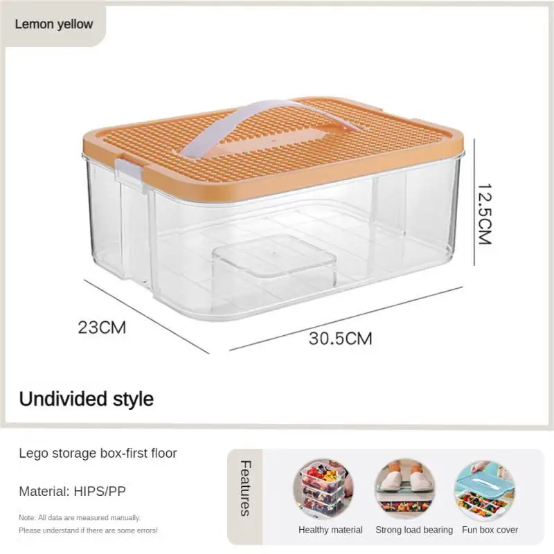 Storage Box with Handle Strong Bearing Compartment Stackable