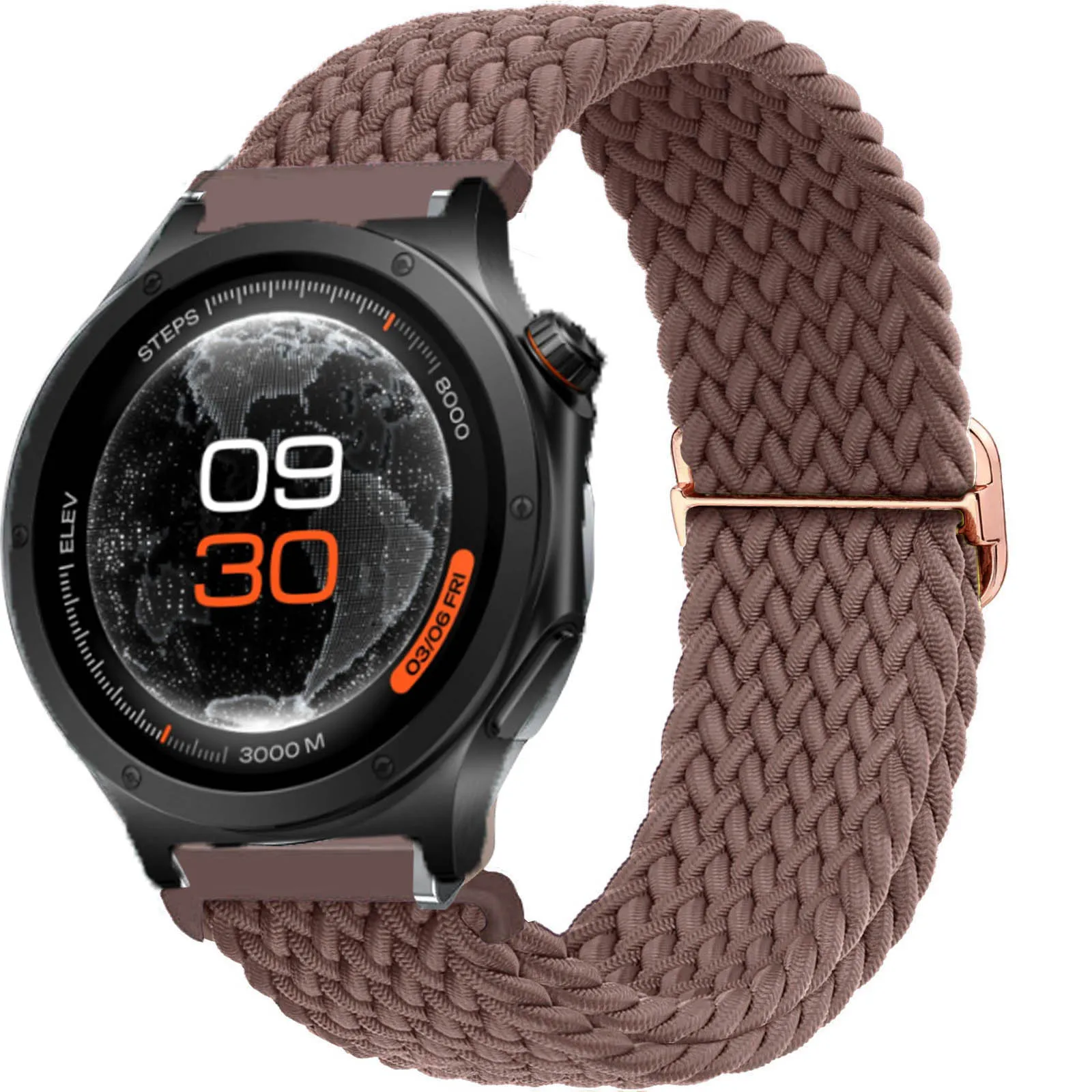 22mm Sport Nylon Braided Bracelet Smartwatch Strap Accessories