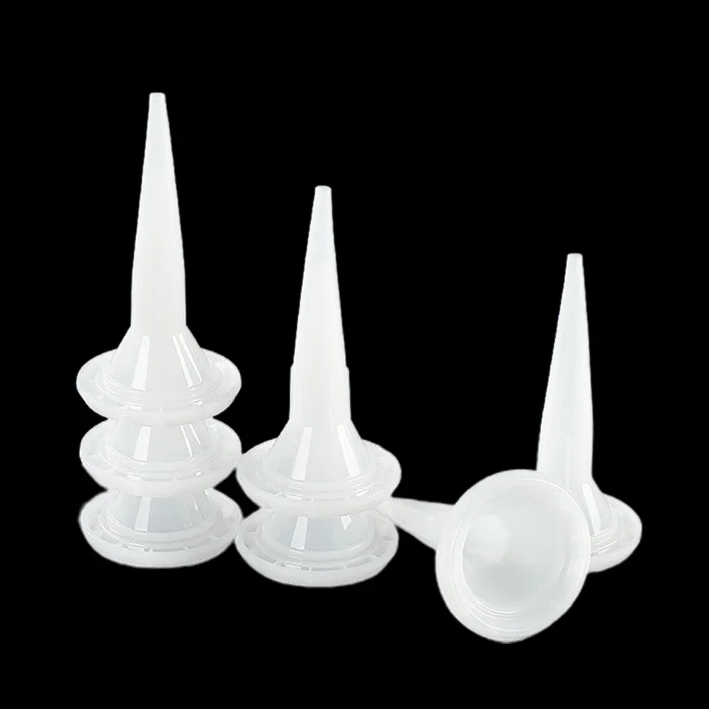 5pcs Universal Caulking Nozzle Structural Glue Nozzle Plastic Caulking Tip Mouth Home Improvement Construction Tools caulking gun nozzles caulking nozzle