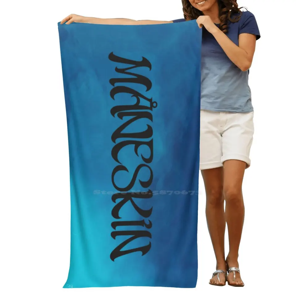 Maneskin?Neeskinソフト快適なバスシャワー速乾性タオルマーキーブルー