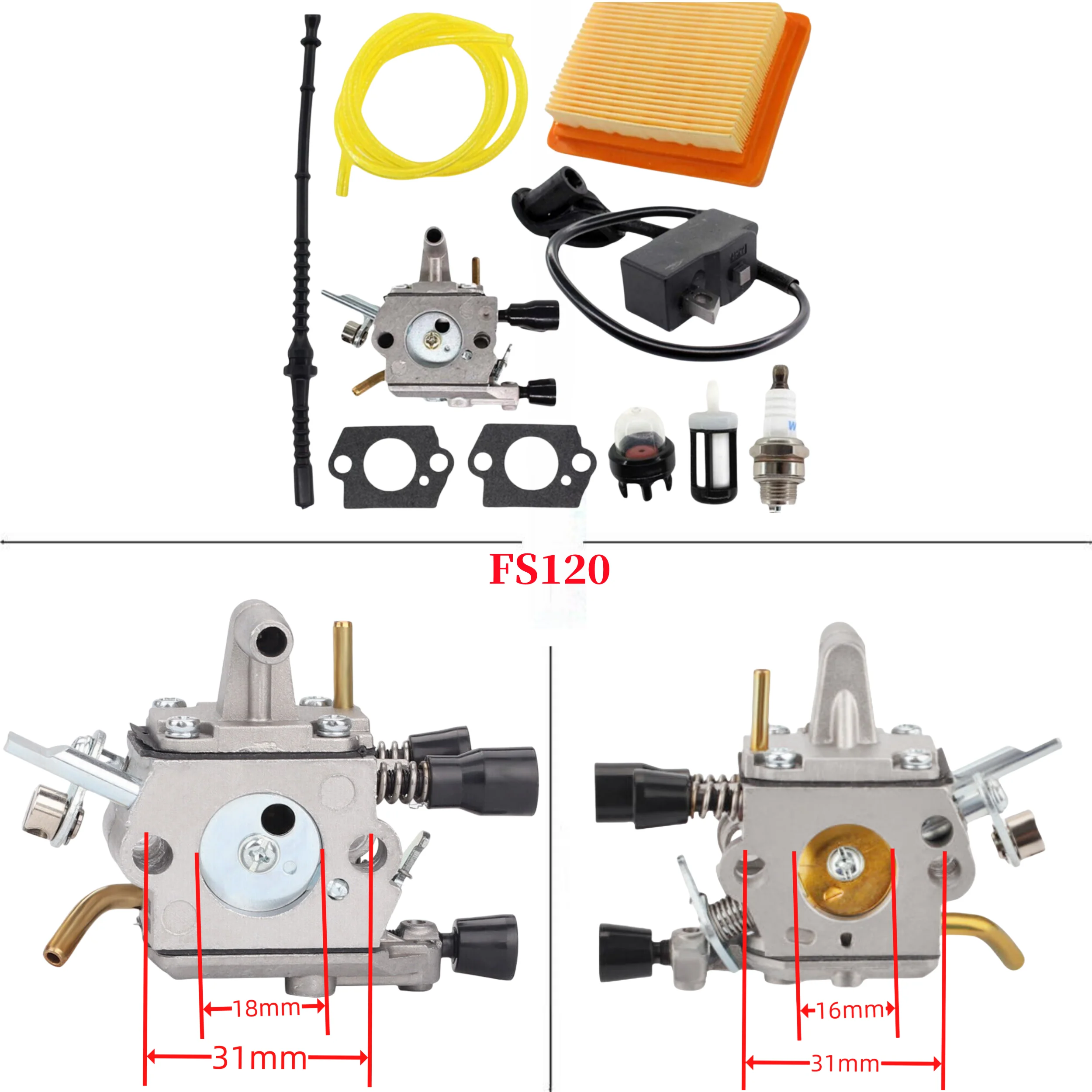 Zama FS250 Mower Carburetor Fs120 Fs200 Fs250 Fs300 Fs350 Fr350 C1q-s83 fs300 Sthil carburetor zama c1t carburetor carburetor replacement parts carburetor accessories carburetor kit