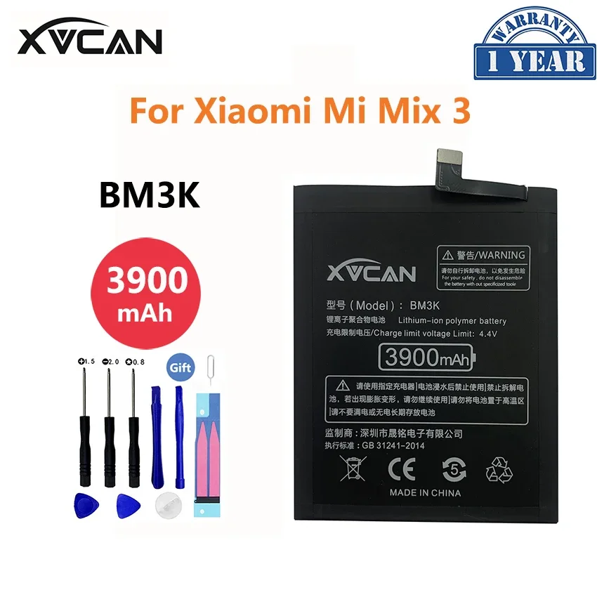 

Оригинальная Аккумуляторная Батарея XVCAN BM3K для Xiaomi Mix 3 Mix3 3900 мАч, аккумуляторная батарея большой емкости для телефона, запасная батарея Akku