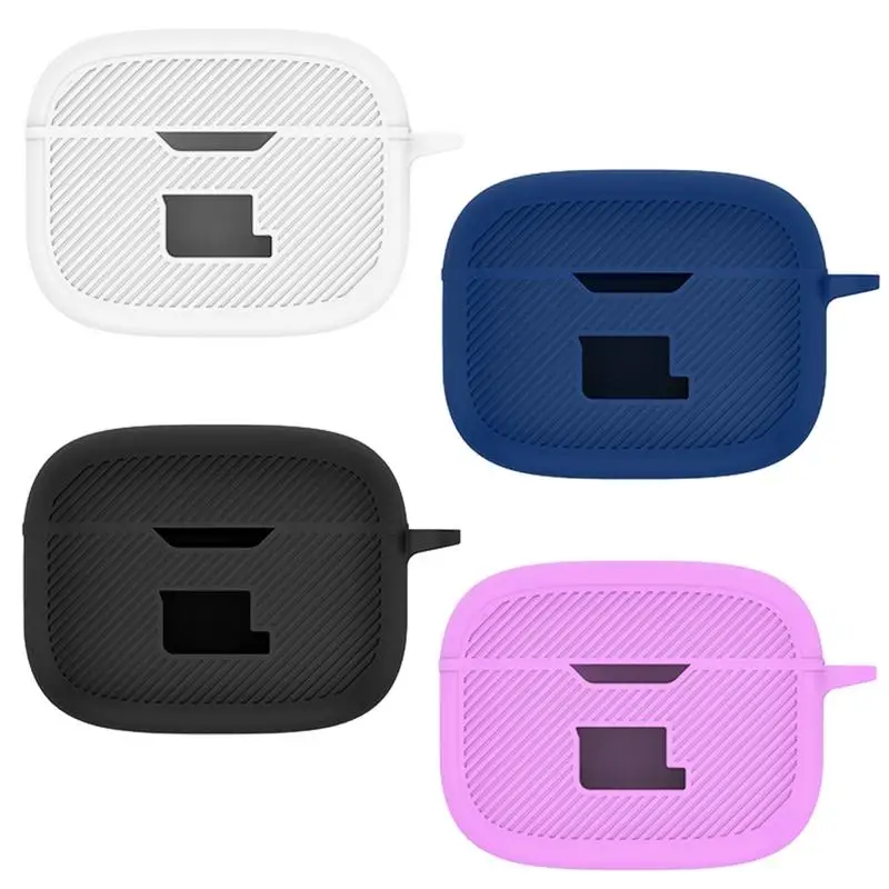 

Wireless Earbuds Case Anti-lost Soft Silicone Case For AirPods Earphone Cases With Hook Cover Wireless Charging Box Bags