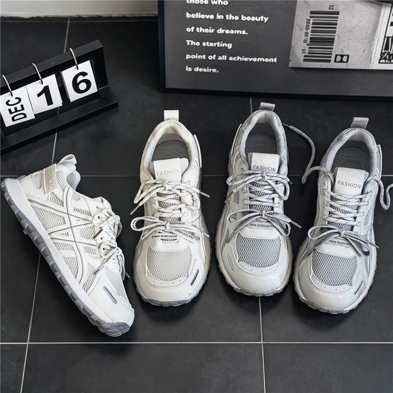 Men's Wide Toe Breathable Casual Sports Shoes - Autumn Collection, Comfortable & Non-Slip