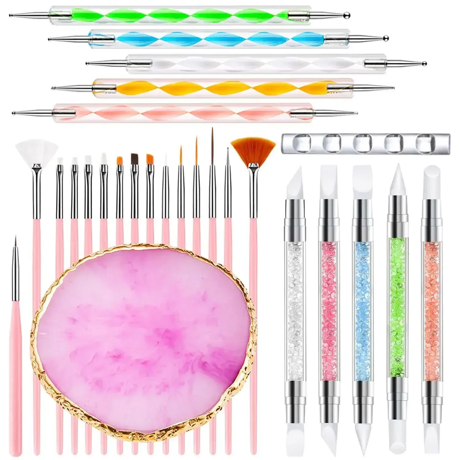 Deluxe Nail Art Brush Set with Versatile Tools