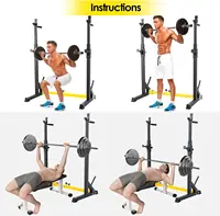 Support de Squat réglable, support de presse de banc, support d'haltères multifonction, salle de sport à domicile, jusqu'à 250 kg 6
