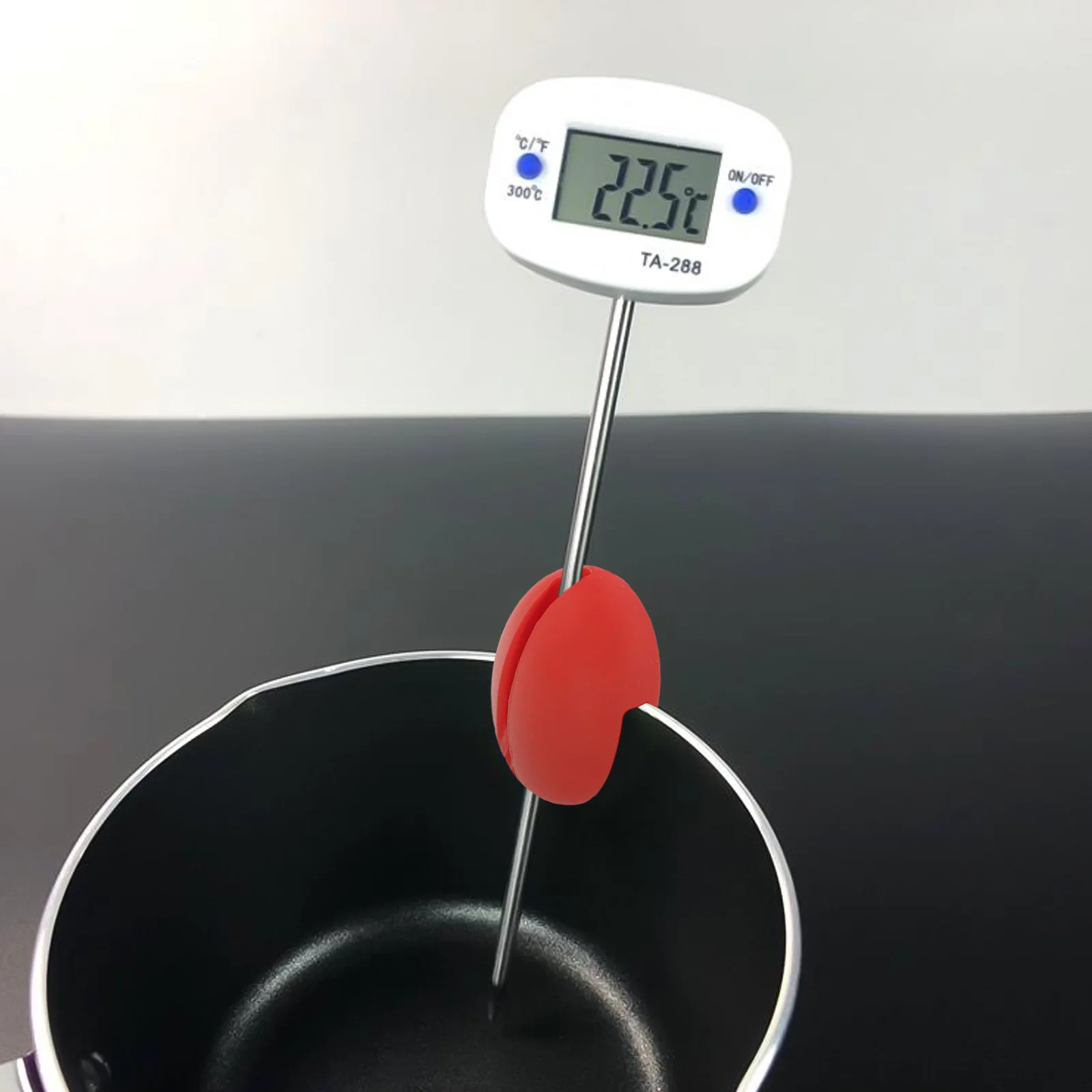 

Fixed Probe Clip For Pot Silicone Thermometer Holder Thermometer Clip Candy Making Temp Probe Pot Clip Holder Kitchen Gadgets
