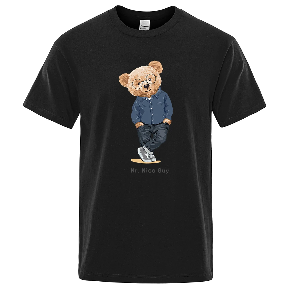 T-shirt homme gentleman teddy bear oversized en coton_voghion.com