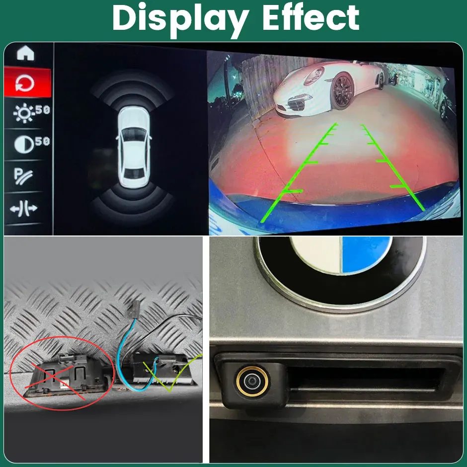 Rear Camera Rear View Camera 170&deg; AHD 1080P Car Rear View Camera for BMW E60 E39 E90 E82 E61 X1 E84 X5 E70 E92 E91 3/5 Series E88 E93 X6 Night Vision