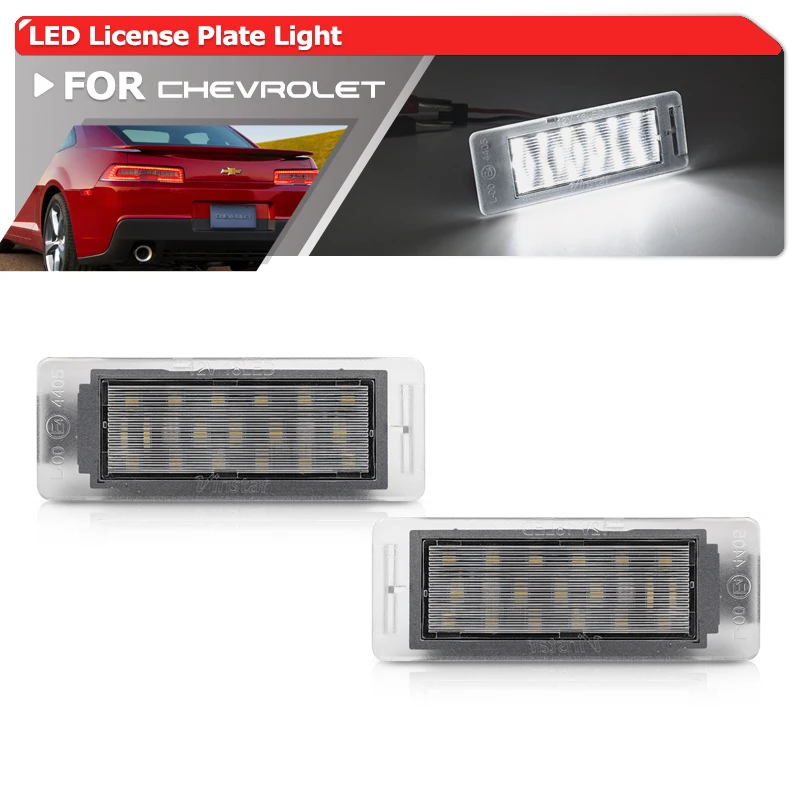 

2x для Chevrolet Corvette, Camaro, Impala, подача Trax Volt SS, для GMC посылки, вездеход, светодиодный номерной знак, фонарь для парковки