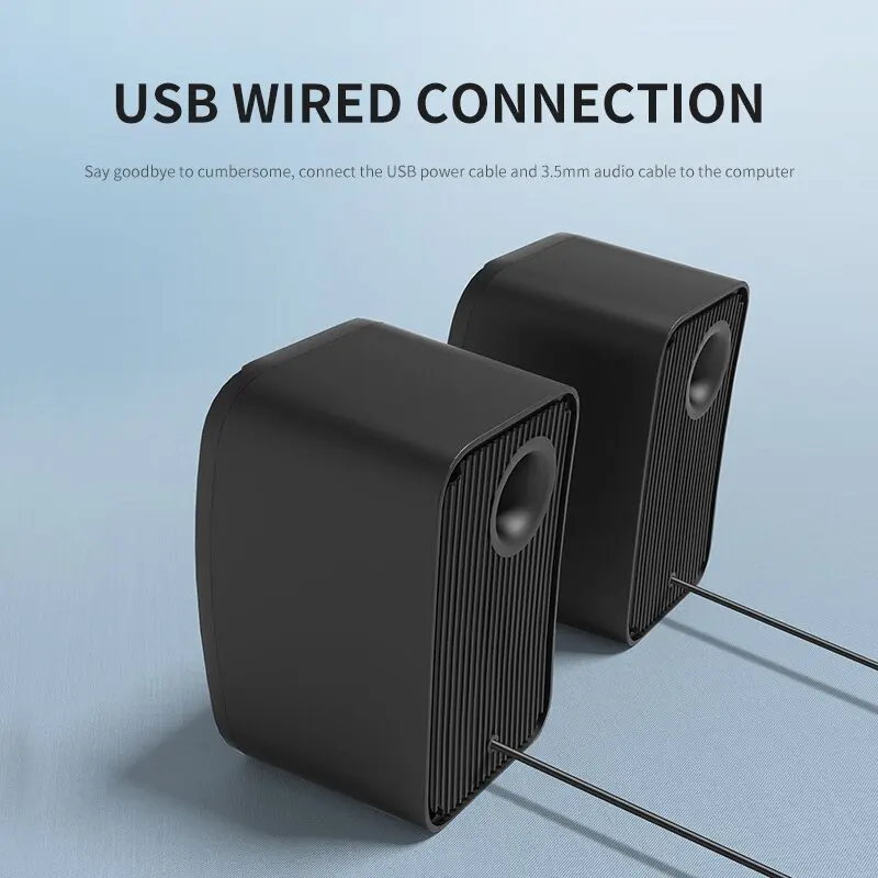 Home wired subwoofer desktop game sound USB powered 3.5mm audio interface 3D surround cinema level computer multimedia speakers