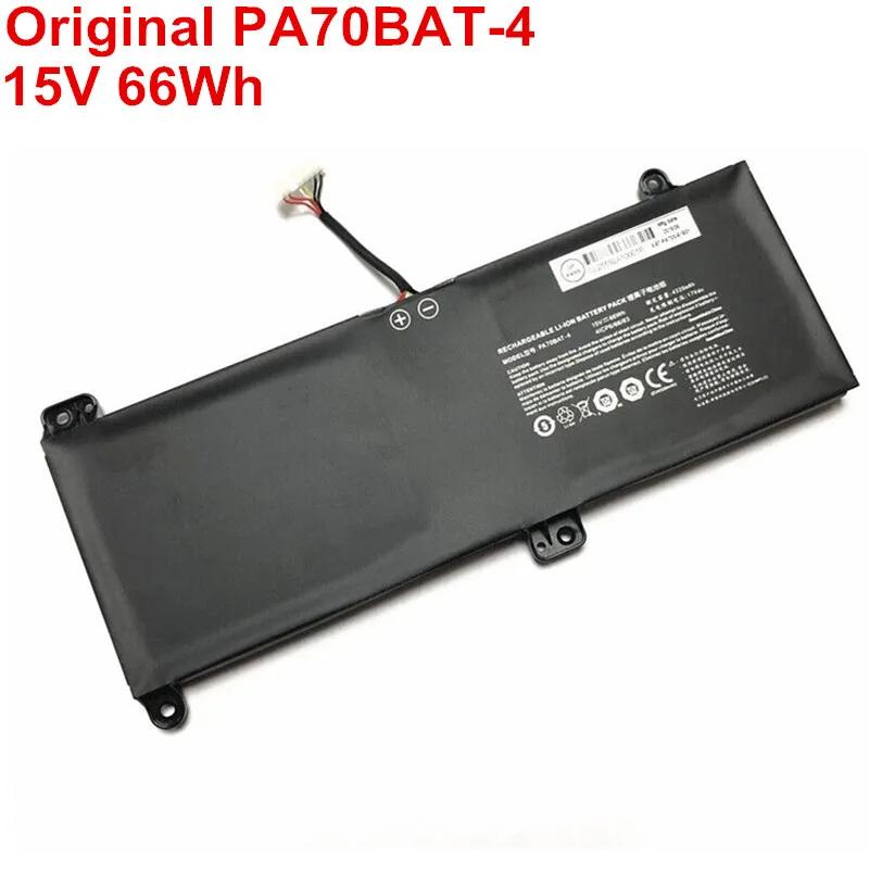 

Genuine 15V 4320mAh 66Wh Laptop Battery PA70BAT-4 6-87-PA70S-62B01 For Clevo PA70HP6 PA70HS-G PA71HP6-G PA71HS-G G99E XMG Pro 17