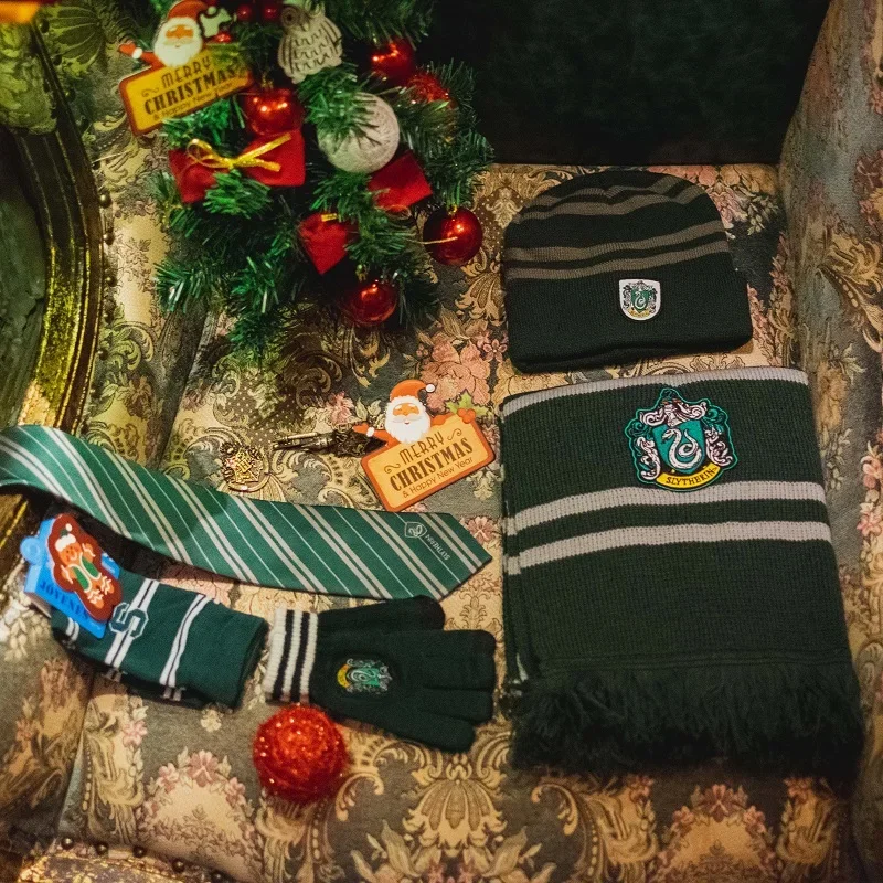 Harries Potters Suits Slytherin Scarves Student Hats Gloves Tie Couple Gifts Fall Winter Christmas