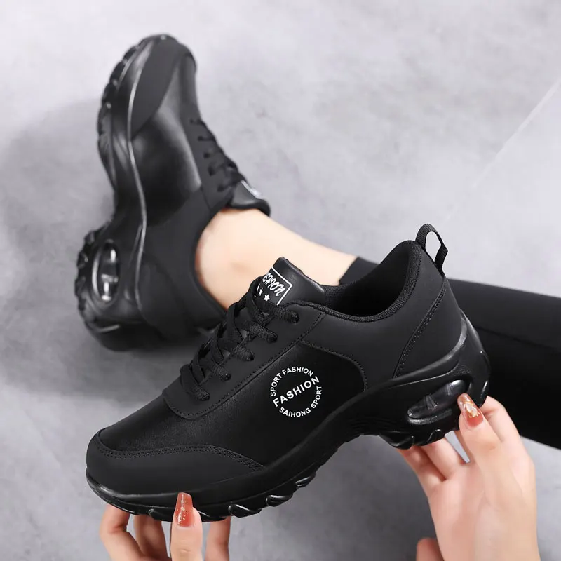 Women Toning Shoes Soft Air Cushioning Fitness Shoes Damping Running Non Slip Ladies Tennis Sports Trainers Walking