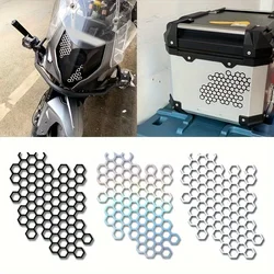 Honeycomb Open Style Motorcycle Stickers for Fuel Tank Body Helmet Modified Car Tail Lights Decals Grid Shaped Motorbike Sticker