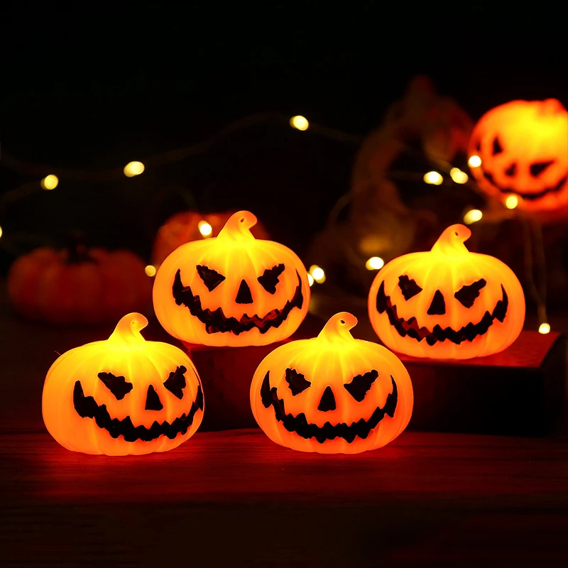 Halloween LED Pumpkin 3D Lantern Fairy Lights Battery Power, Lighting Decoration for Halloween Easter Garden Houses Decor 2