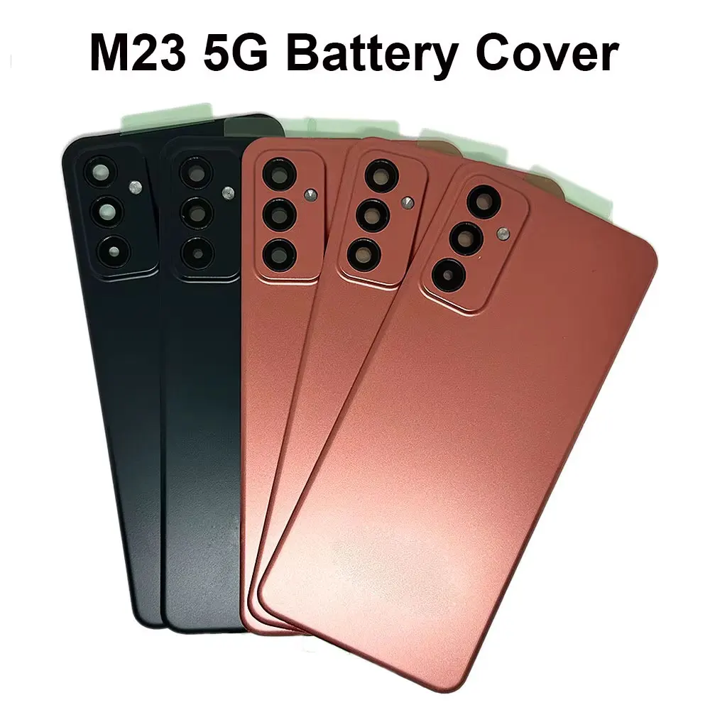 삼성 갤럭시 M23 M236B용 M23 5G 새 하우징, 후면 배터리 커버(카메라 프레임 렌즈 포함), 교체 부품, 후면 도어(접착제 포함)