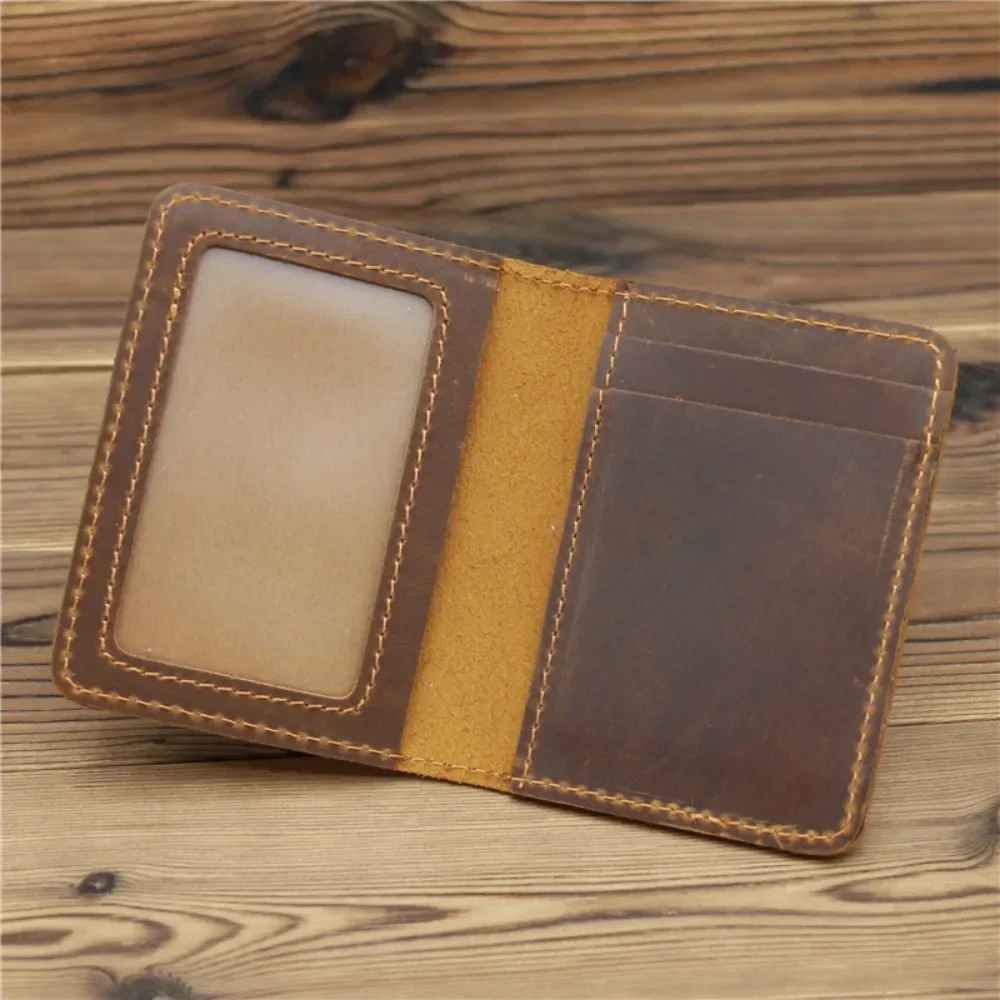Artisan Leather Card Holder: Vintage Style Wallet and License Case Gift