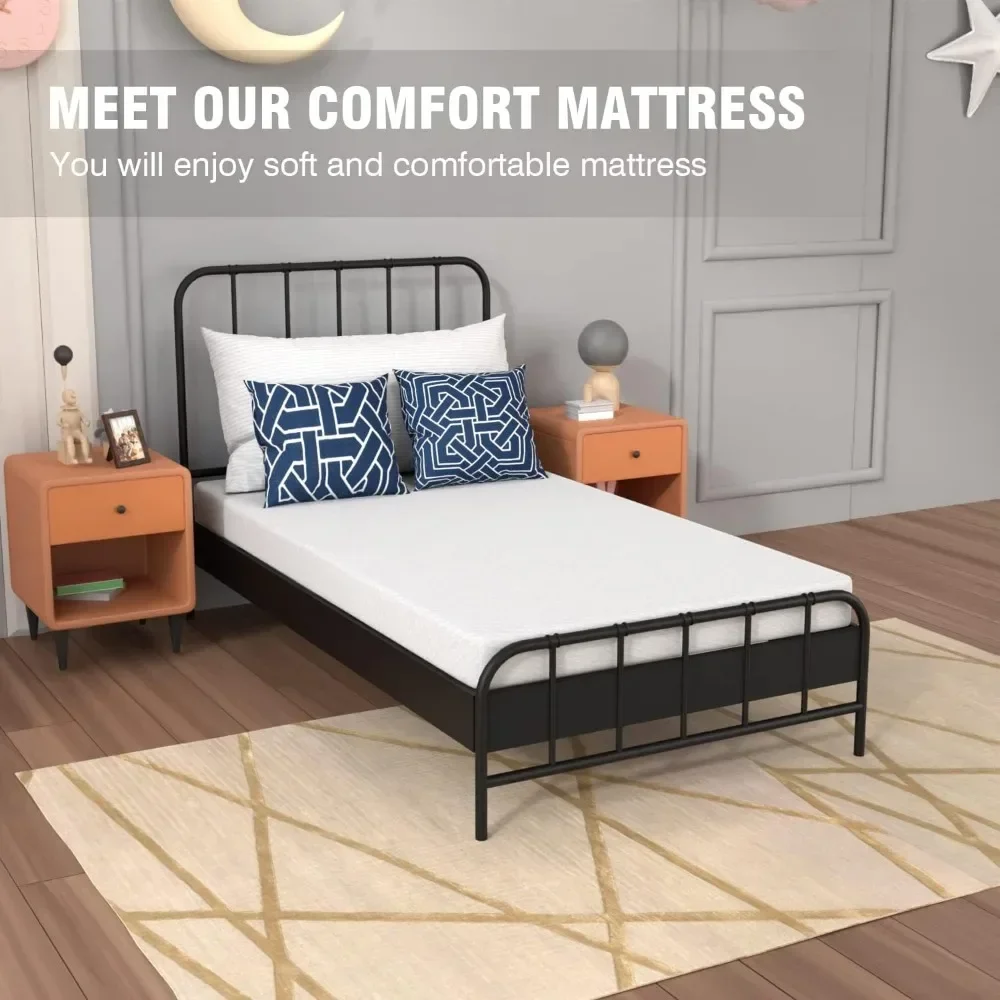 Gel Memory Foam Mattress Fiberglass Free/CertiPUR-US Certified/Bed-in-a-Box/Cool Sleep & Comfy Support