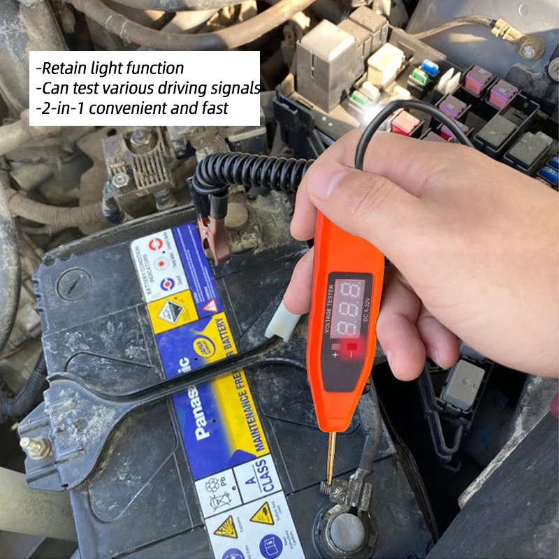 1PC Car Test Light Pen Line Detection and Power Verification Multifunctional Digital Display Electrician Specific Maintenance 6