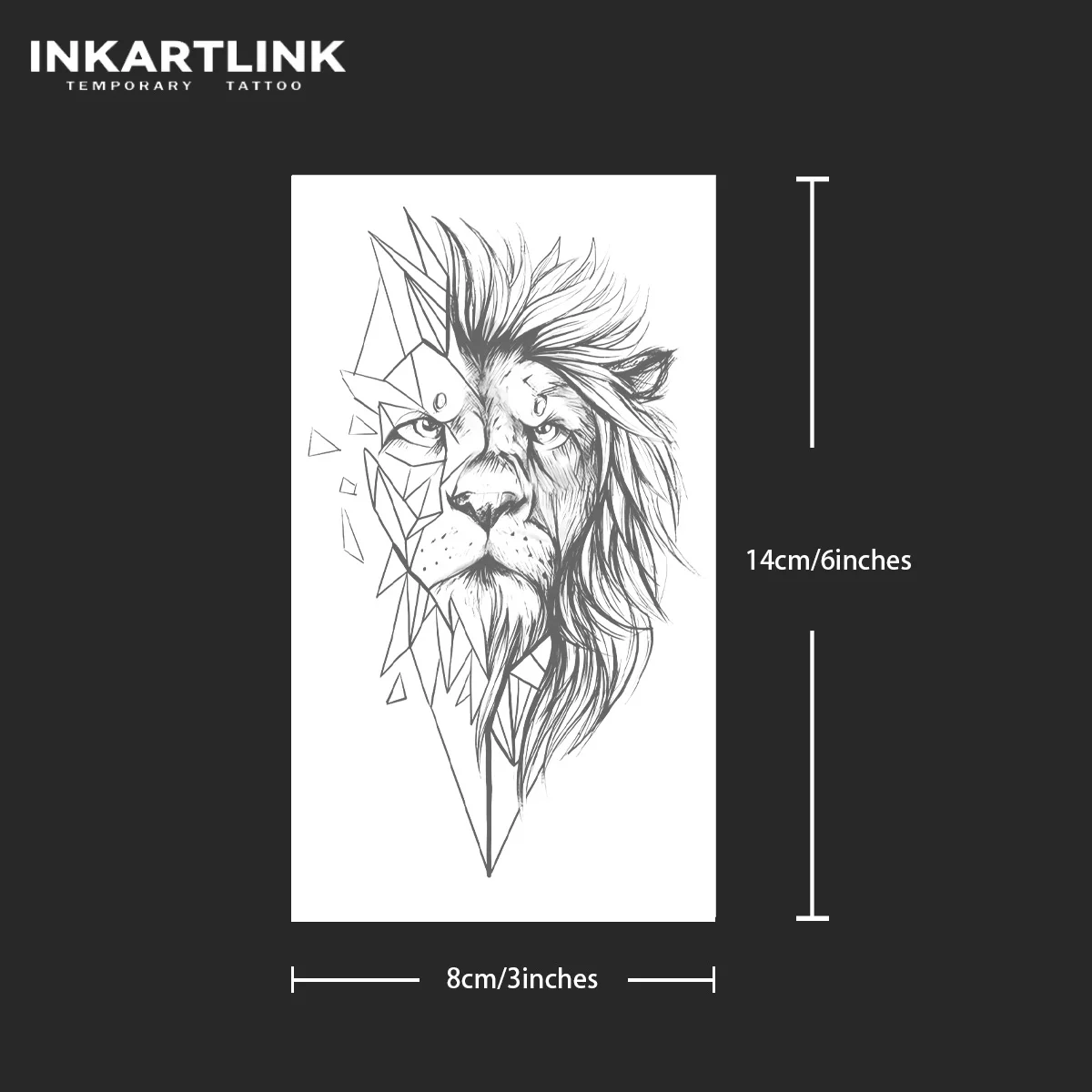 Lion Temporary Tattoo,Lasts To 15 Days New Technology Magic Waterproof Semi Permanent Sticker. 4