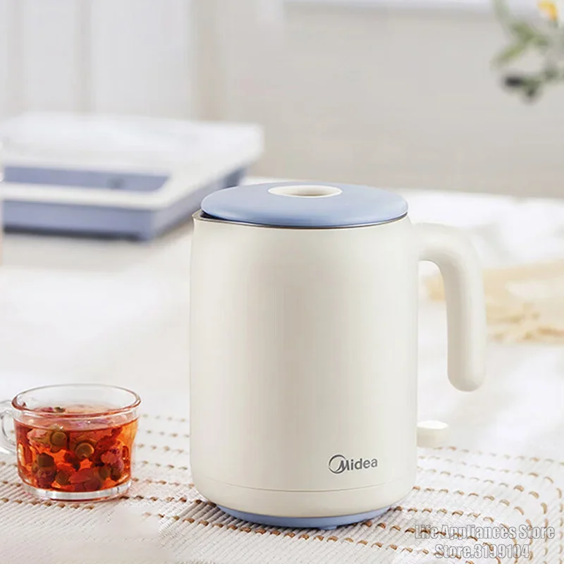 Midea 휴대용 물 끓는 컵 티팟 전기 주전자, 빠른 가열 개인 컵 주전자, 사무실, 호텔, 가정용, 800W, 220V, 600ml