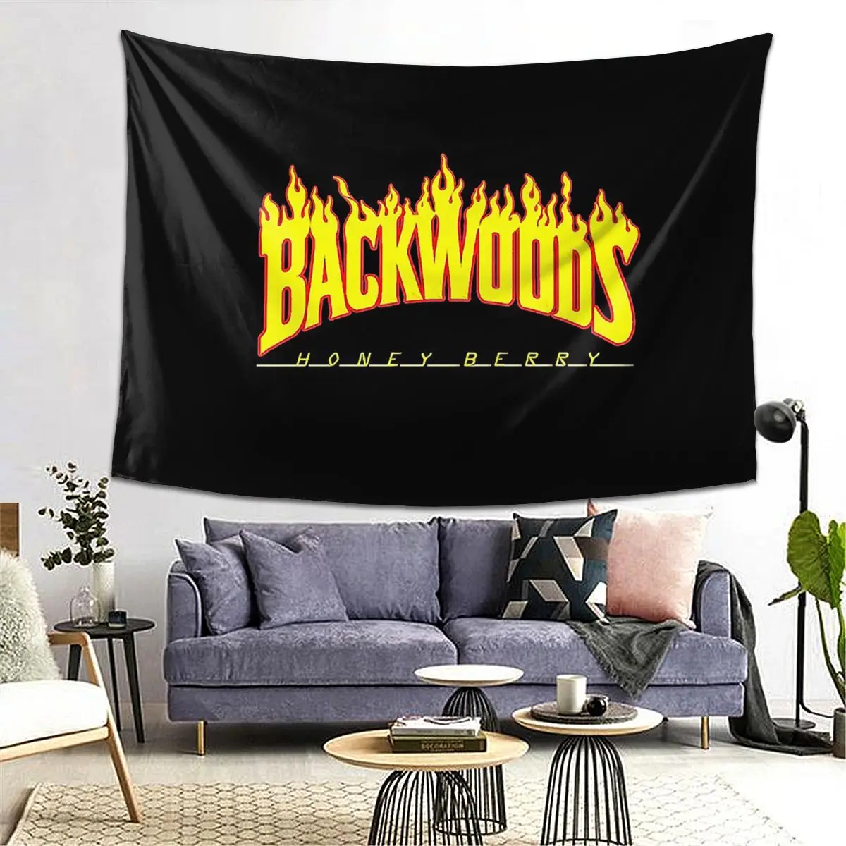 

Backwoods Fire Aesthetic Home Decoration Tapestry Art Wall Hanging Tapestries for Living Room Bedroom Dorm Room