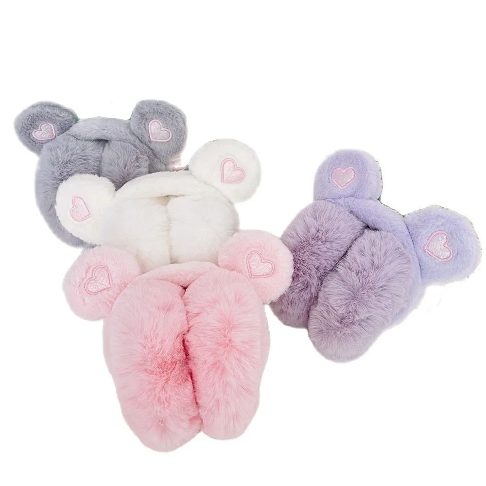 New Winter Children Earmuffs Sequins Love Ears Plush Women Earmuffs Riding Cold Proof Student Antifreeze Girls
