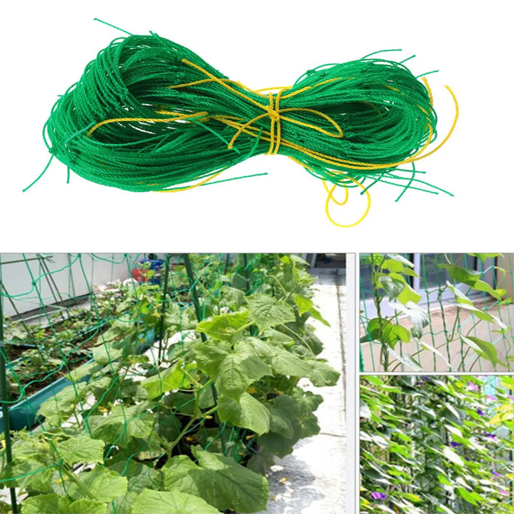 

1PC Garden Climbing Netting Strong Nylon Plant Trellis Support Holder For Loofah Morning Glory Flowers Cucumber Vine Plants