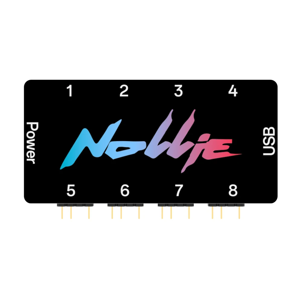 Nollie SignalRGB OpenRGB Universal 5V 3PIN ARGB Controller 8 Way Addressable ARGB Splitter HUB For Computer Case Fan Light Strip