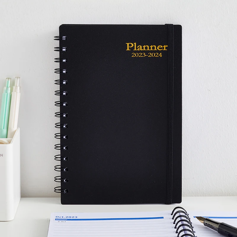 2023-2024 Weekly Planner Spiral Agenda A5 Notebook Planner Pouch 52 Weeks  Planner Schedules Stationery Office School Supplies - AliExpress