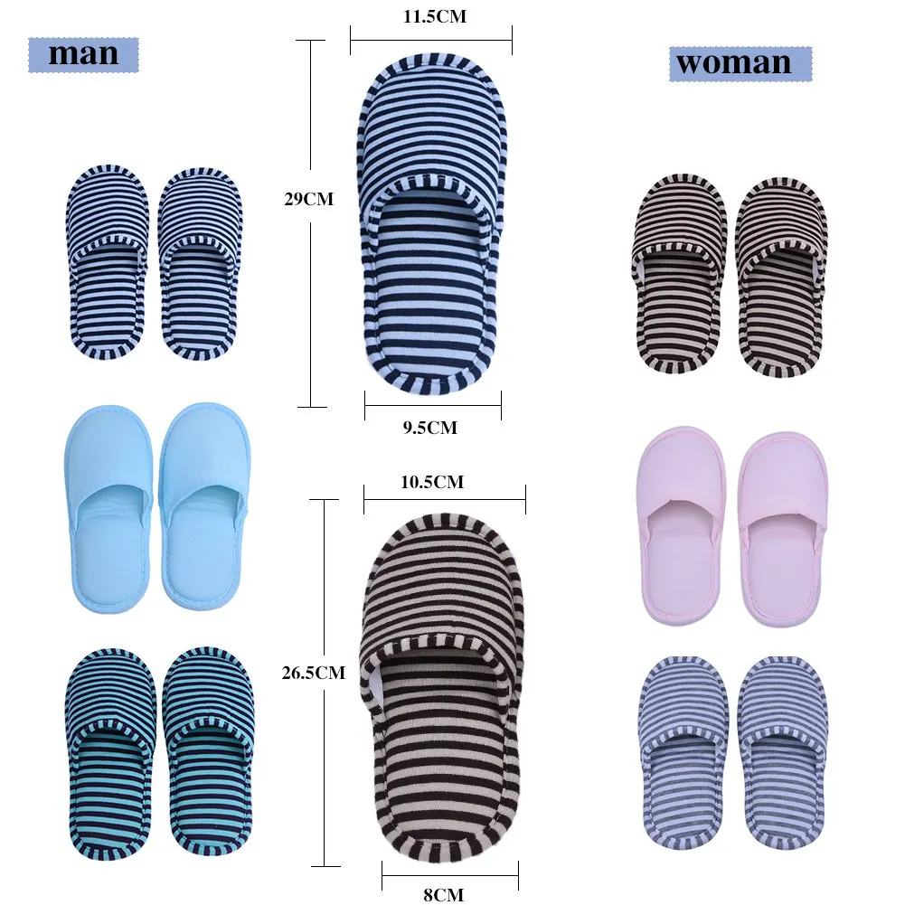 Disposable Slippers Travel Sipplers Travel Portable Foldable Reusable Indoor Soft Cotton Anti slip Slippers for Home Hotel