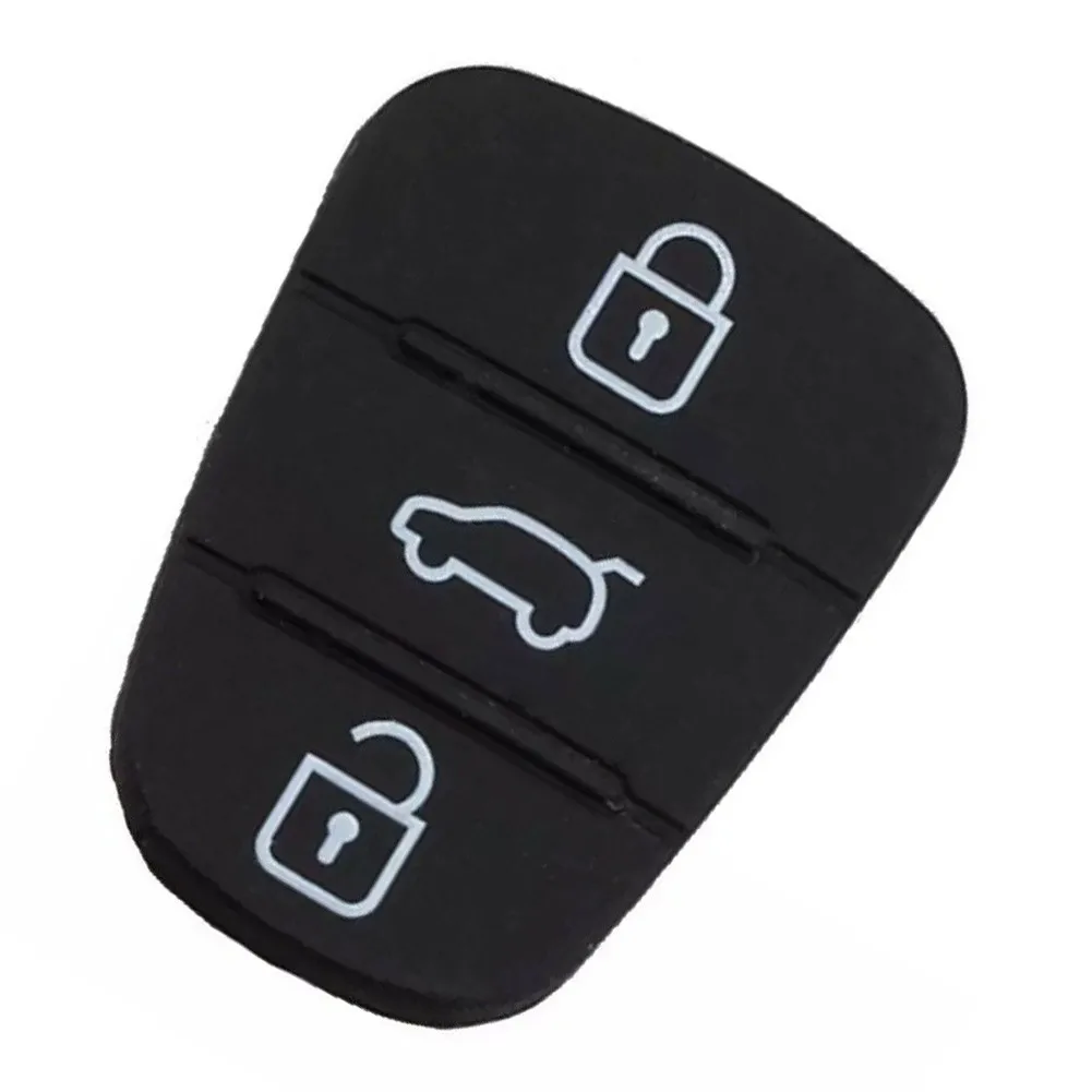Car Key Shell Replacement 3 Button Rubber Pad Key Shell For HYUNDAI KIA I20 I30 Ix35 Ix20 Rio Flip Remote Car Key Fob Case Cover
