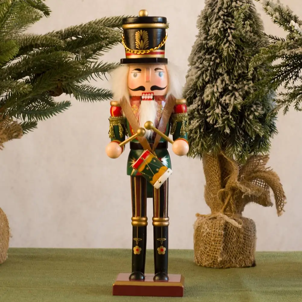 

Nutcracker Christmas Gifts Festive Wooden Nutcracker Soldier Figurines Charming Christmas Ornaments for Home Decoration