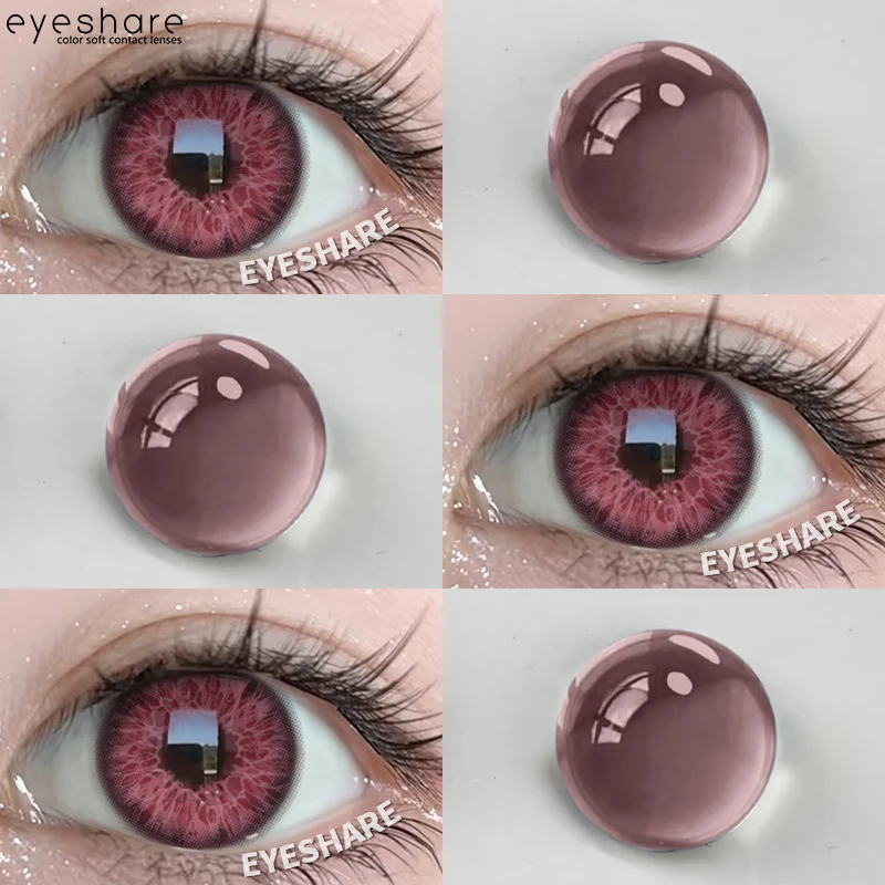 EYESHARE Beauty Brown Color Contact Lenses - 2pcs Enhanced Eye Aesthetic Lenses