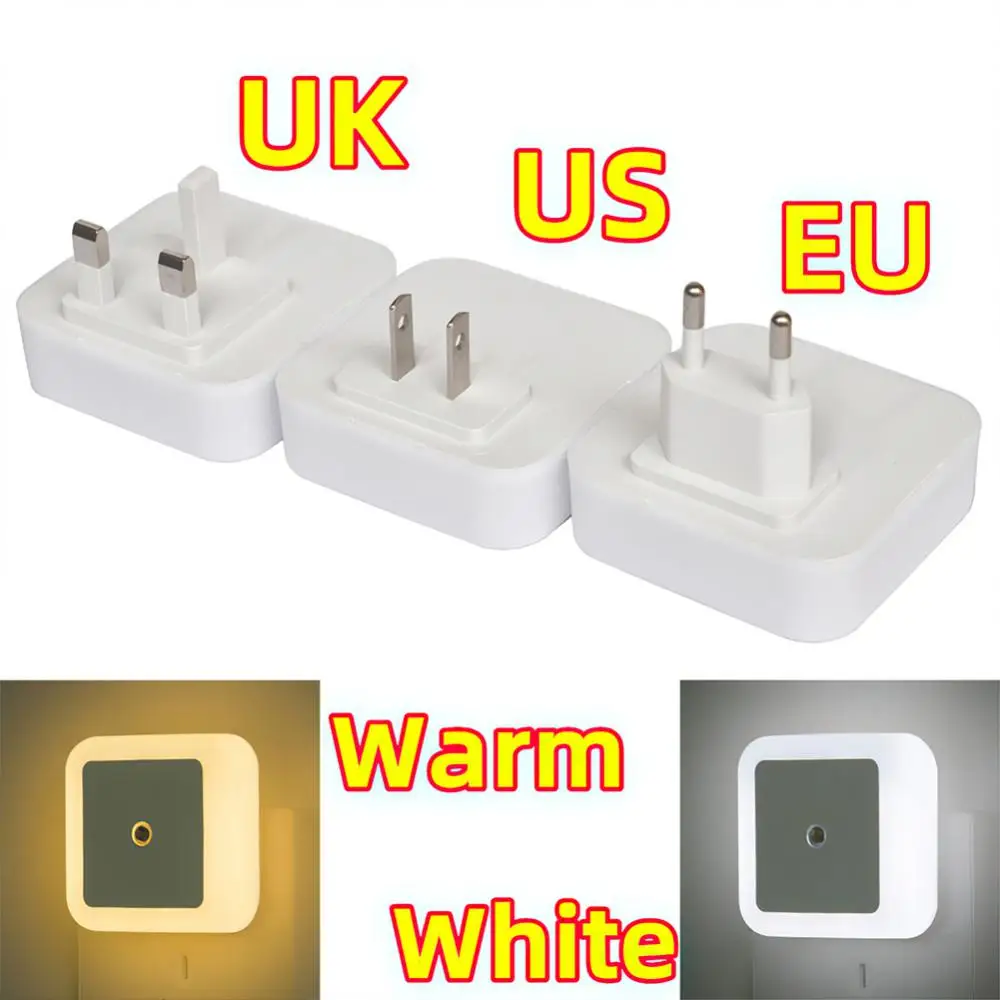 

LED Night Light Mini Light Sensor Control 110-240V EU US UK Plug Night Light For Children Kids Living Room Bedroom Lighting