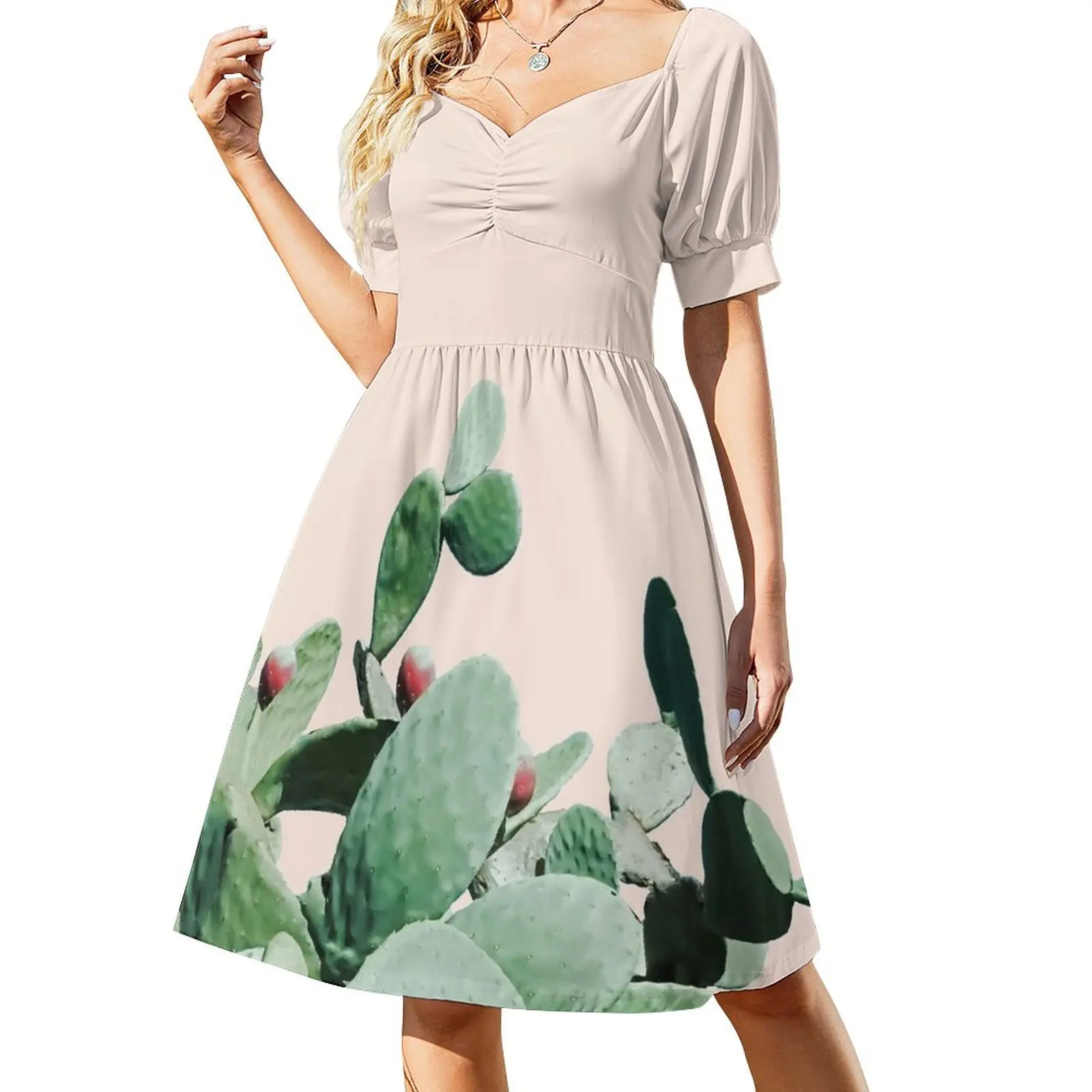 

Платье без рукавов с изображением кактуса, женская одежда, Новинка лета 2024, платье для выпускного вечера, платья на день рождения для женщин