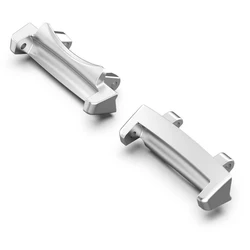 Universal Strap Adapter for Smartwatch Quick Release Metal Connector Accessories (Silver)