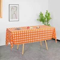 137x274cm Red Black Checkered Disposable Tablecloth Wedding Birthday Party Indoor Outdoor Picnic Plastic Waterproof Tablecloth 2