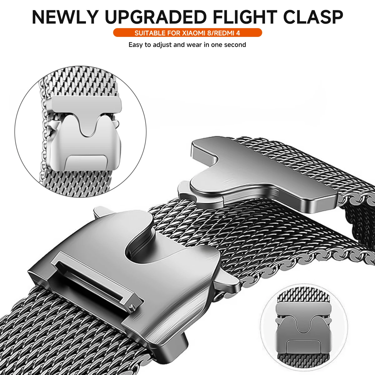 Milanese Magnetic Smartwatch Strap Replacement - Sport Bracelet Edition