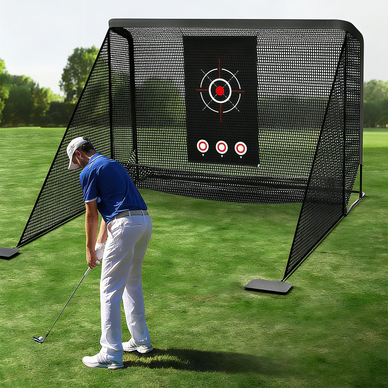 Golf-Übungsnetz 10x7FT Golf-Übungsnetz-Systeme Ballnetz mit Zielscheibe für Outdoor Indoor Driving Chipping Training Schwung – Detail 14
