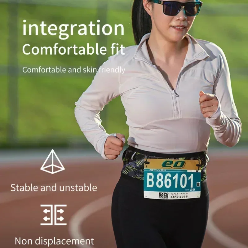 MAP BROTHER W1001 Woven Elastic Sports Waist Bag Pack Running Race Number Belt For Triathlon Marathon Cycling Mountaineering Bag 2