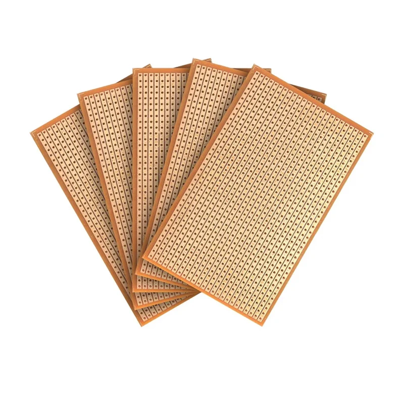 5PCS/10PCS DIY 6.4*9.5CM Prototype Paper PCBUniversal Experiment Matrix Circuit Board SingleRow Continuous Hole 64x95mm