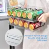Refrigerator Beer Soda Can Storage Box Rolling Can Organizer Shelves Kitchen Fridge Drink Bottle Holder Organizer Rack Container 4