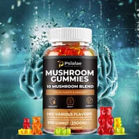 Mushroom Gummies - 10 Mushroom Blend - Natural Stress & Mood Support, Enhance Brain, Memory & Focus, Immune 1