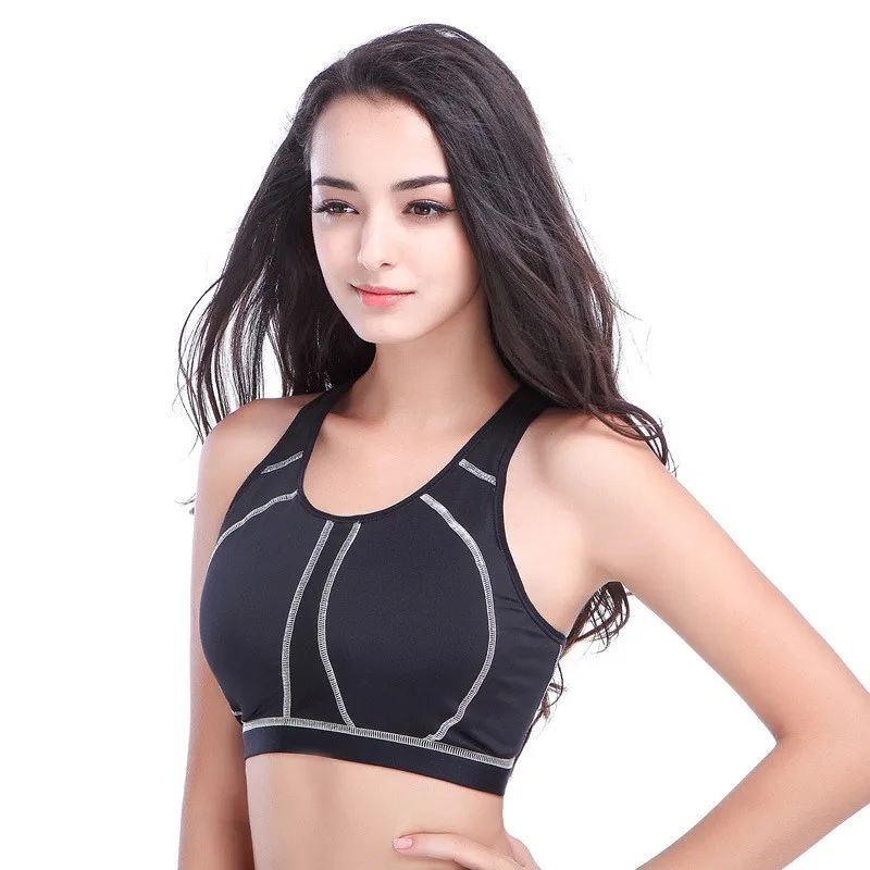 

Women's High Impact Padded Supportive Wirefree Full Coverage Sports Bra Female New Top Bralette Underwear Athletic