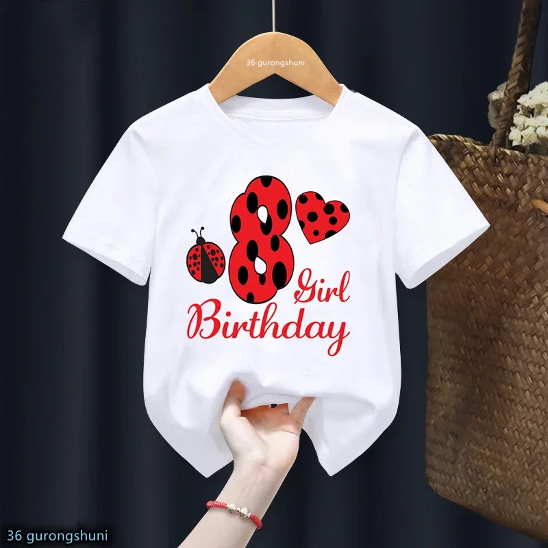 thumbnail image 1 of Camiseta divertida de algodón con mariquita roja y números del 1 al 10 para niños, regalo de cumpleaños, ropa Harajuku para niños y niñas, camiseta de manga corta de verano para bebés, 1 of 5