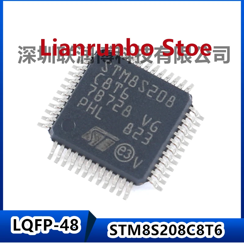 

New original STM8S208C8T6 LQFP-48 24MHz/64KB flash memory/8-bit microcontroller MCU